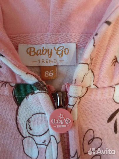 Комбинезон футер с начесом для девочки 86