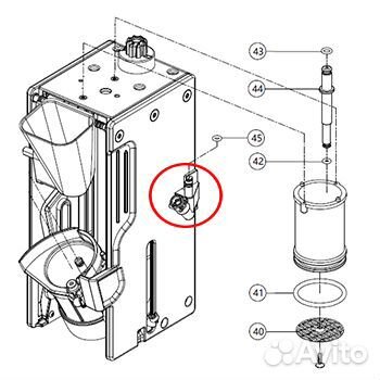 8.S.1.0172 Адаптер подачи воды в зу Dr.Coffee Mini