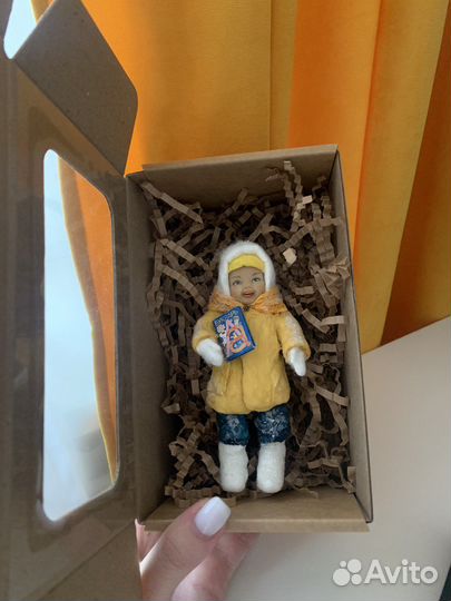 Ватная елочная игрушка