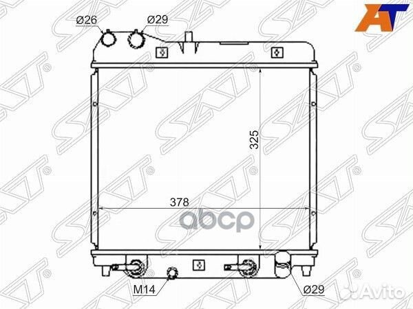 Радиатор honda FIT/jazz 5D 1.3/1.5 01-03 SG-HD0