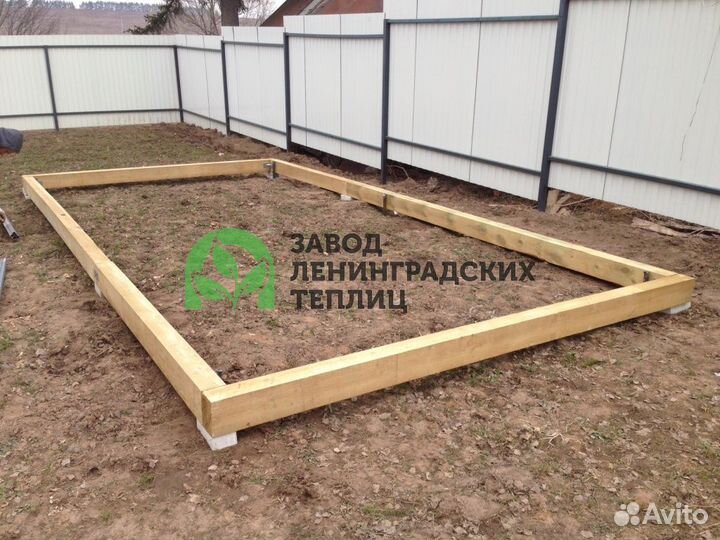 Фундамент брус под теплицу
