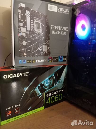 Новый пк i5 12400+RTX 4060