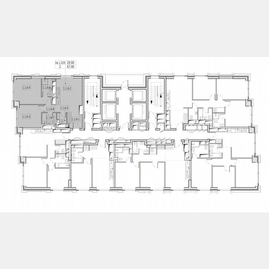 2-к. квартира, 67,8 м², 50/52 эт.