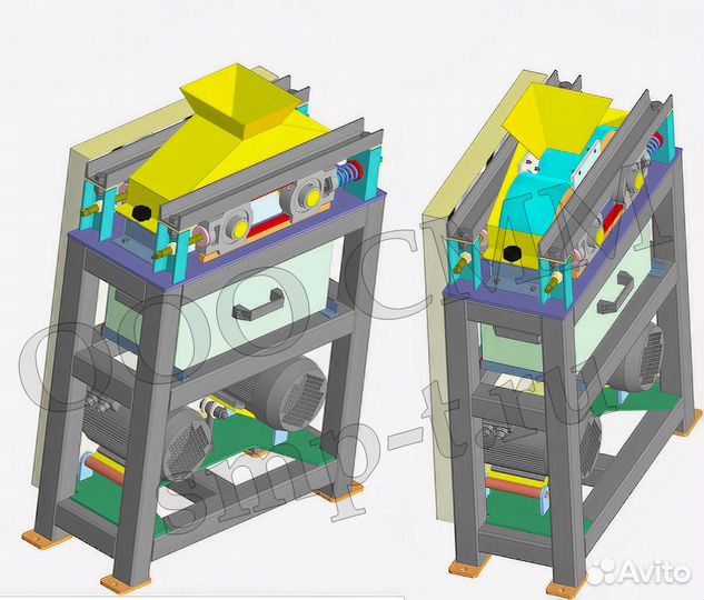 Дробилка плющилка валковая двг 220х125