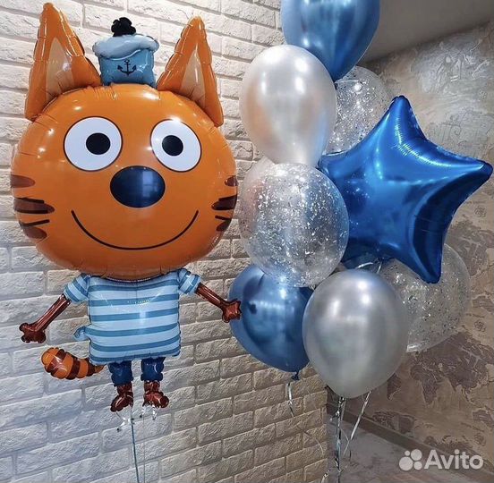 3 кота шары, воздушные шарики три кота