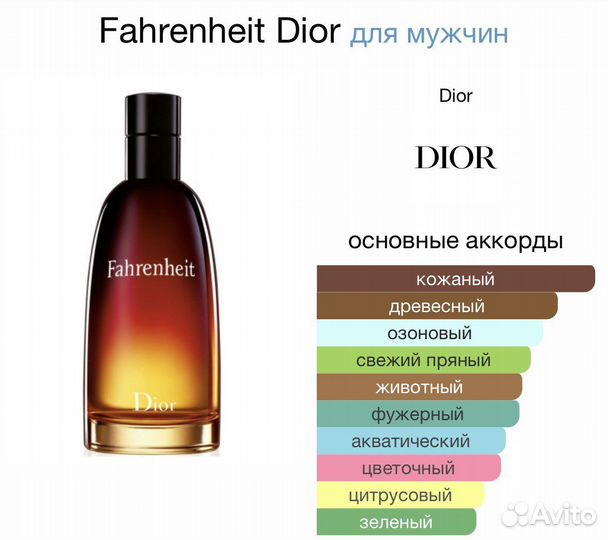 Духи Fahrenheit Dior 100мл