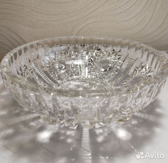 Ваза для фруктов, конфетница хрусталь СССР