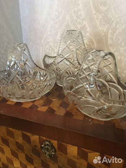 Вазы хрусталь ГДР 1962 года