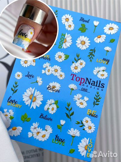 Печать слайдеров, распечатка наклеек для ногтей