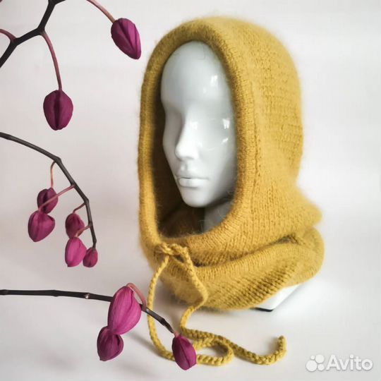 Капюшон Капор женский (ангора)ручная работа