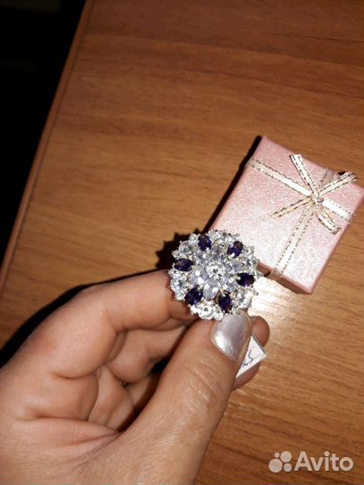 Кольцо серебро