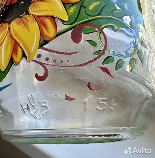 Кувшин стекло, 1.5 л