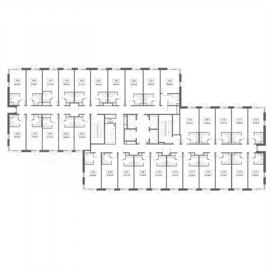 Апартаменты-студия, 22,5 м², 20/21 эт.