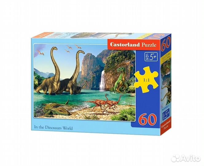 Пазлы 60 Динозавры, В-06922