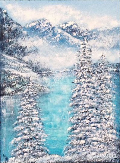 Картина маслом 'Зимняя сказка