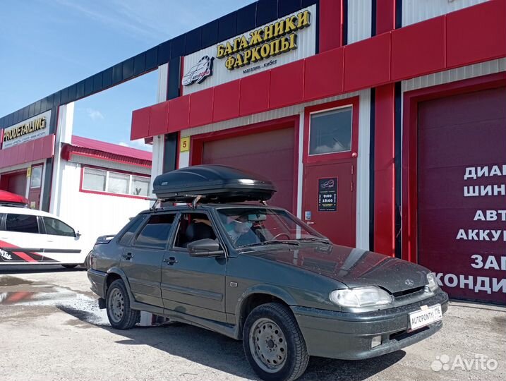 Автобокс Вояж 440л черный на ваз 2115