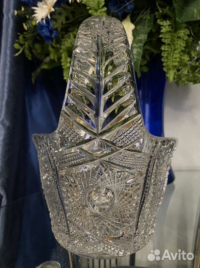 Хрустальн. корзина большая Bohemia Cristal Чехия