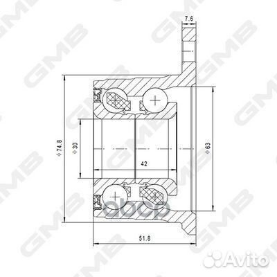 Ступица GH21390T GH21390T GMB