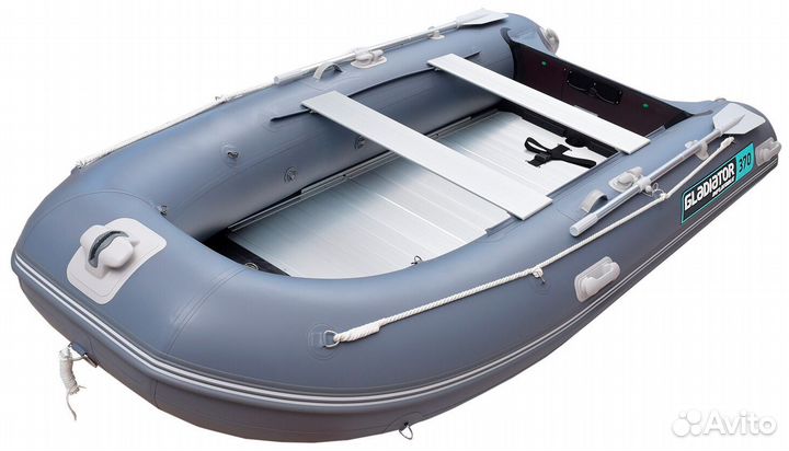Лодка пвх Gladiator B370 темно-серый