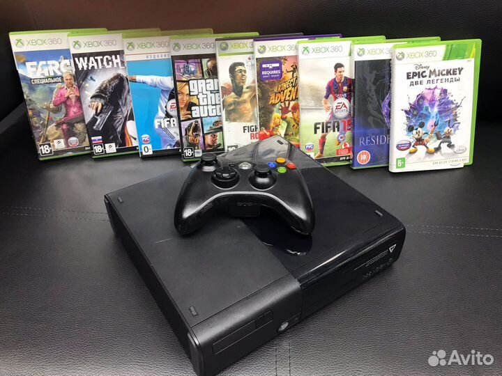 Xbox 360 slim 500 gb лицензия с дисками (В)