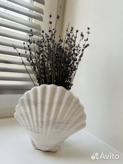 Ваза из гипса для цветов и сухоцветов