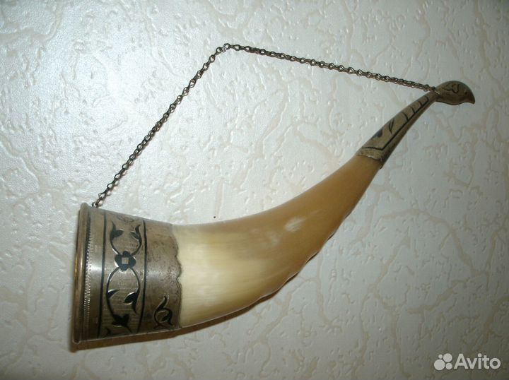 Рог Кубачи серебро