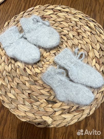 Носочки вязаные из собачий шерсти