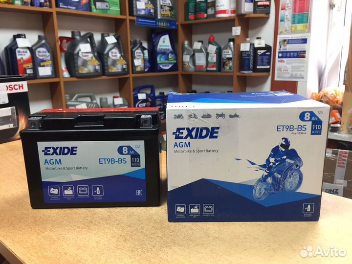 Аккумулятор мото Exide 8 а/ч