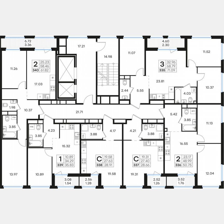 Квартира-студия, 28,7 м², 4/15 эт.