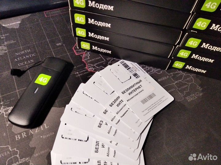 Модем 4G универсал, безлимитный интернет,комплекты