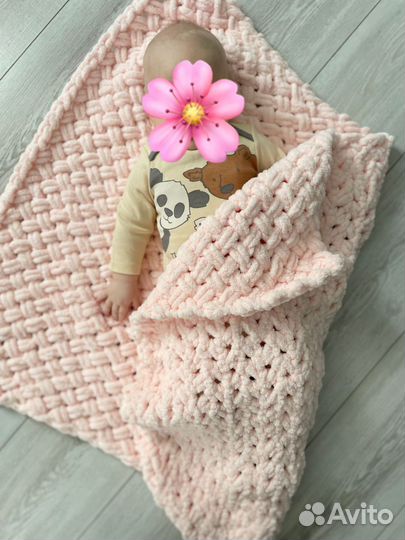 Плед детский, плед на выписку