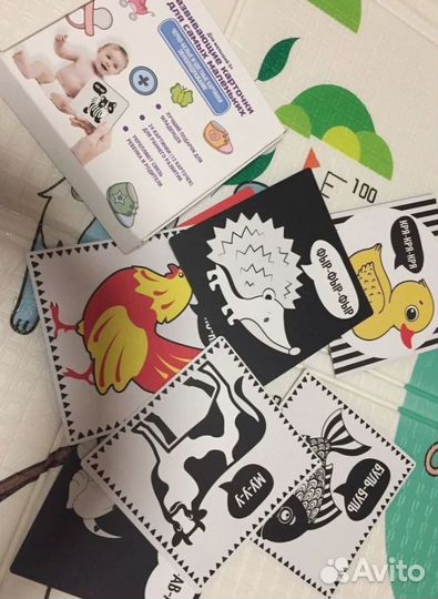 Развивающие карточки для новорожденных