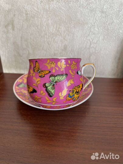 Кофейная пара Фарфор Япония Sakura Gold Позолота