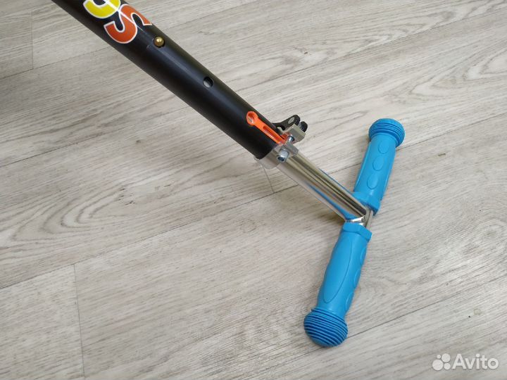 Самокат детский мини трехколесный голубой