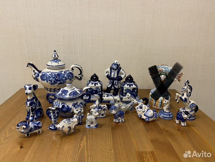 Гжель, винтажная посуда