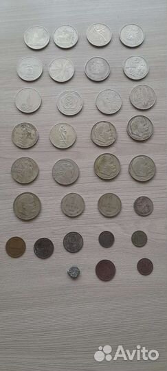 Коллекция монет один рубль