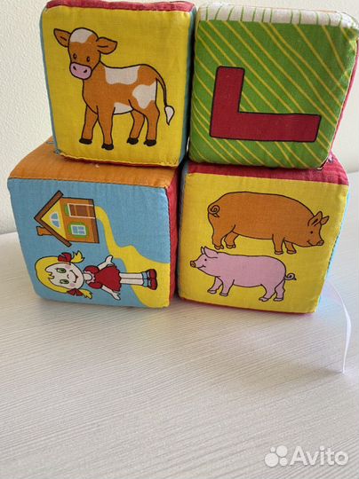Развивающий кубик мягкий