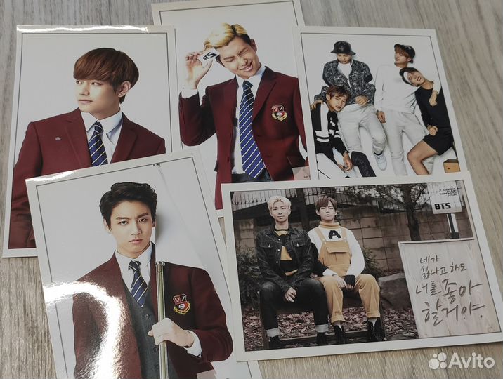Карточки на подставке (корейские) BTS - набор 5 шт