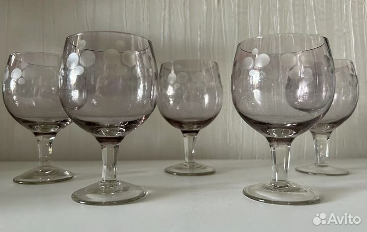 Рюмки СССР Цветное стекло