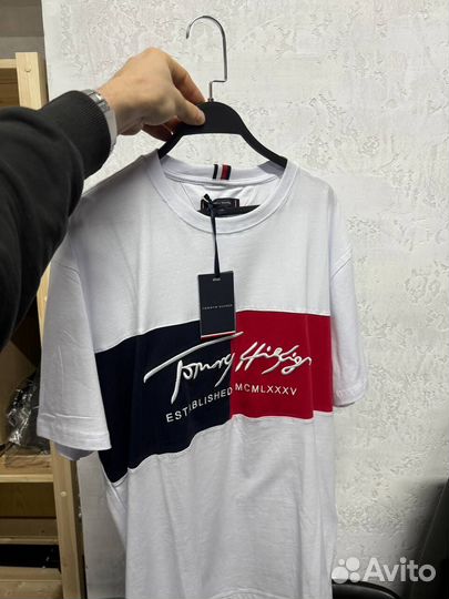 Футболка Tommy Hilfiger белая мужская люкс