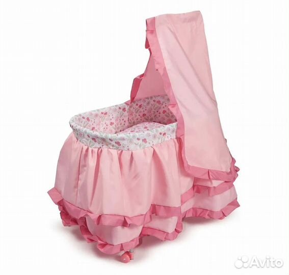 Кроватка колыбель для кукол с балдахинном