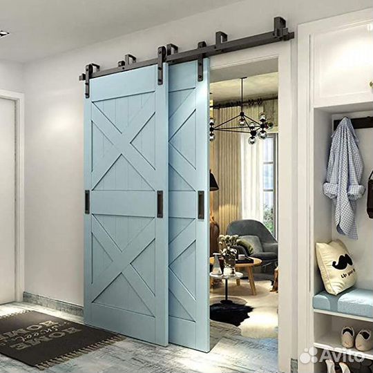 Амбарные двери лофт