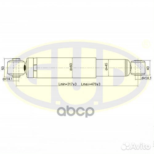 Амортизатор зад ren trafic 01/opl vivaro