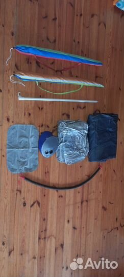 Надувные матрасы,зонты,насос и зонты большие