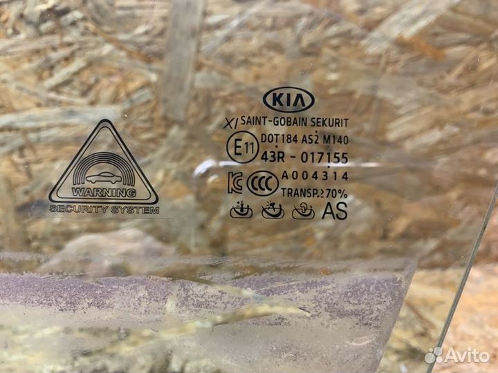 Стекло двери переднее левое Kia Stinger 2017-2021