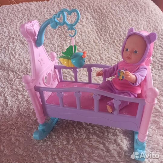 Пупс с кроваткой