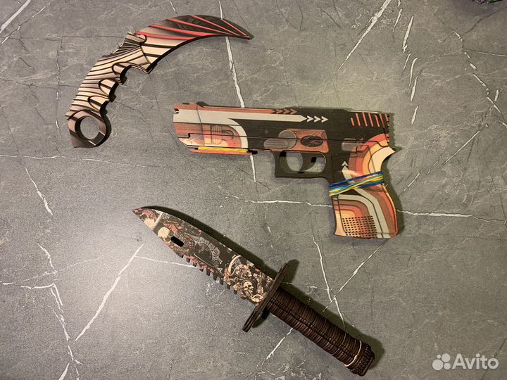 Деревянный нож и пистолет из cs go и standoff 2