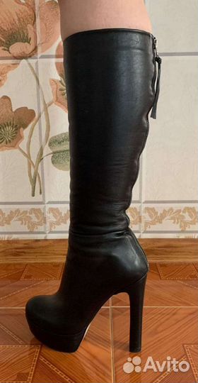 Ботильоны сапоги на танкетке paoletti