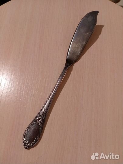 Нож - лопатка для рыбы или масла Мельхиор СССР