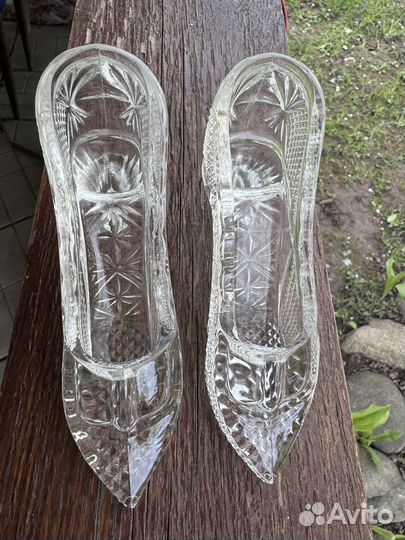 Хрустальные рюмки туфли СССР